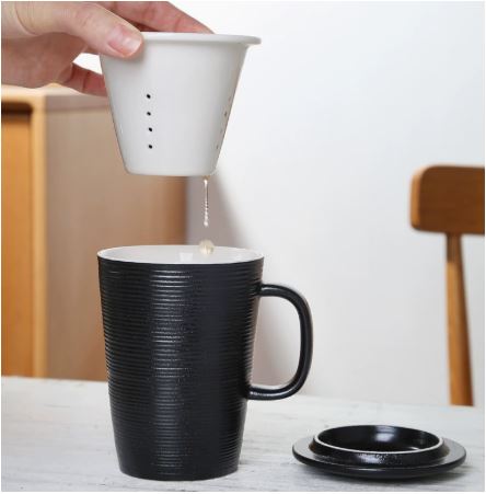 BowLift | Ceramic Tea Infuser Mug With Lid
