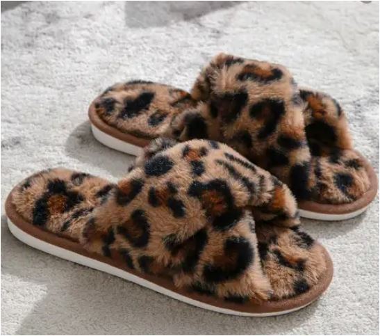 BowLift | Sofie - Plush Lined Slippers with Cross Band