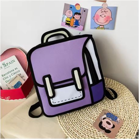 BowLift | Creative 2D Unisex Cartoon Backpack