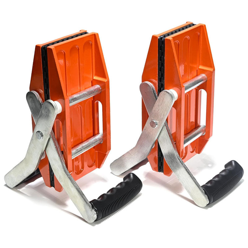 BowLift | 2 PCS Stone Carrying Clamps Double Handed Granite Carrying Clamps 2.36 inch (60mm) Rubbler-lined 660lbs Lifting Tools Panel Carriers