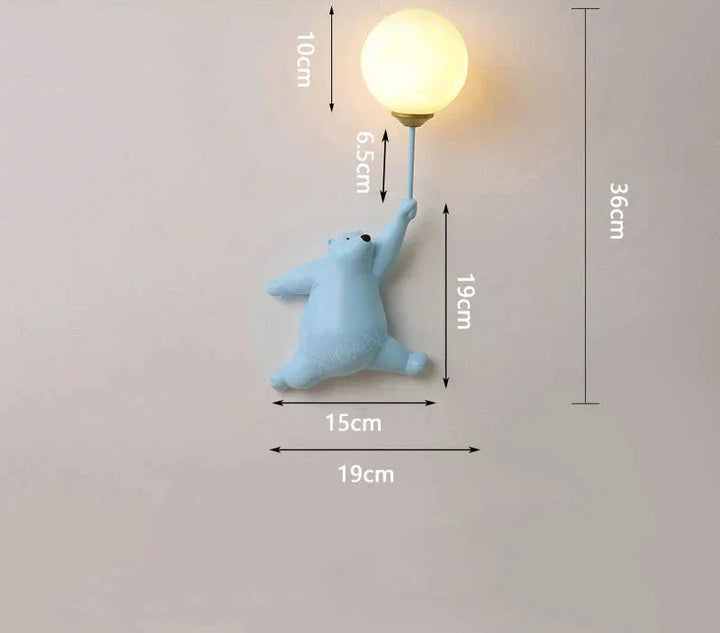 Wall lamp for children's room | Stylish cartoon wall lamp for nursery | Bowlift