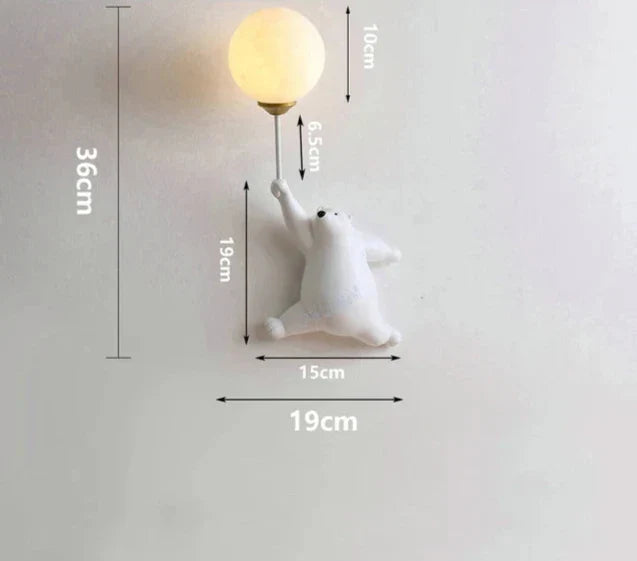 Wall lamp for children's room | Stylish cartoon wall lamp for nursery | Bowlift