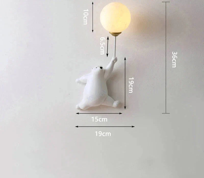 Wall lamp for children's room | Stylish cartoon wall lamp for nursery | Bowlift