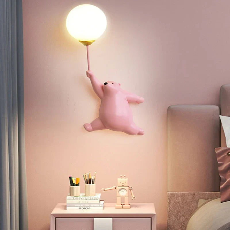 Wall lamp for children's room | Stylish cartoon wall lamp for nursery | Bowlift