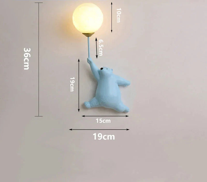 Wall lamp for children's room | Stylish cartoon wall lamp for nursery | Bowlift