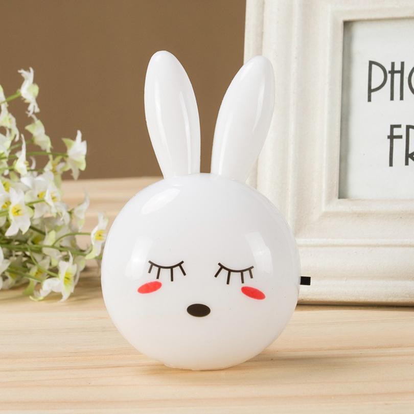 BowLift | Cartoon Rabbit LED Night Light AC110 220V Switch Wall Night Lamp With US Plug Gifts For Kid/Baby/Children Bedroom Bedside Lamp