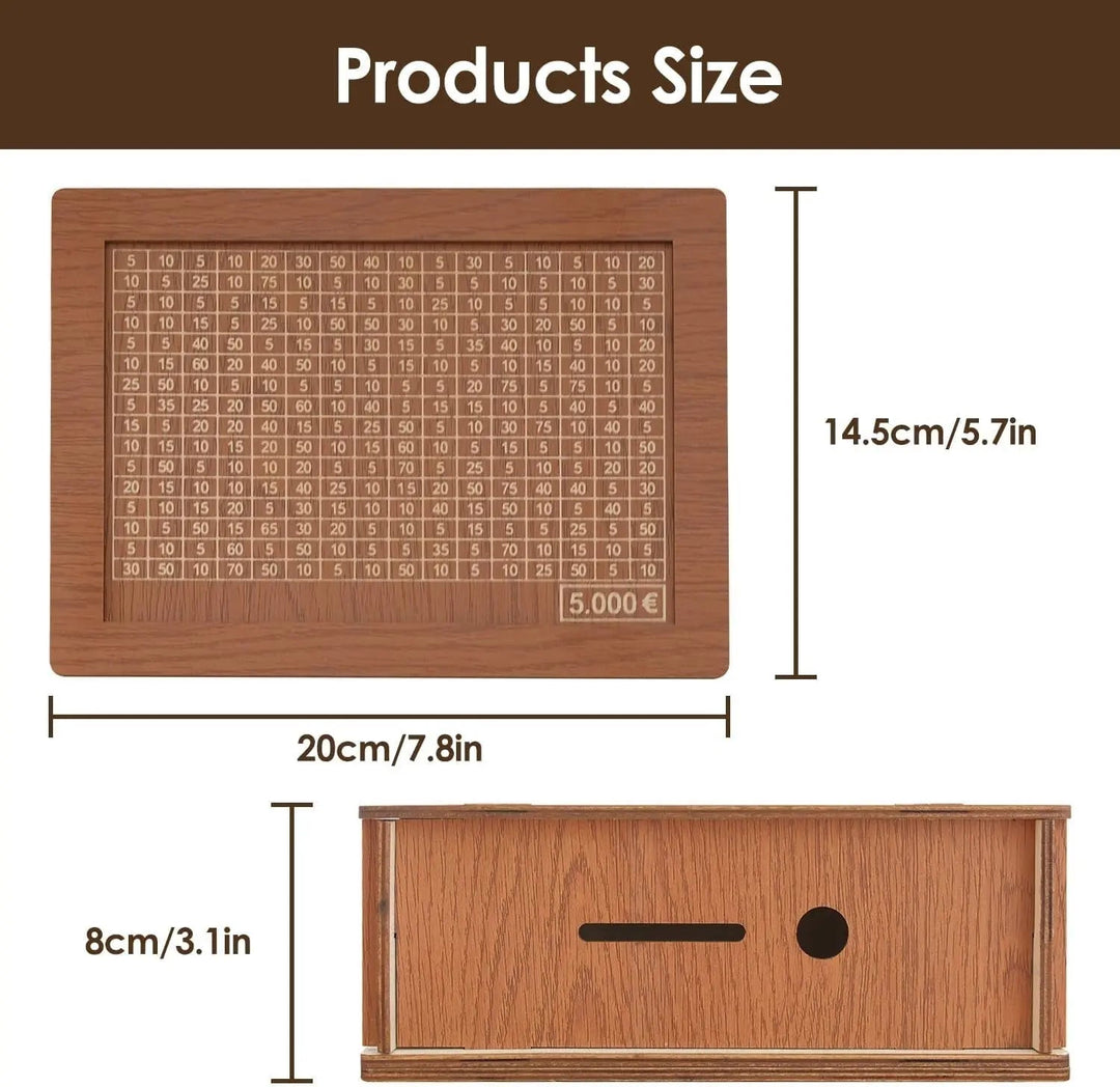 BowLift | CashBox Cash box made of wood – With marking for each inserted banknote