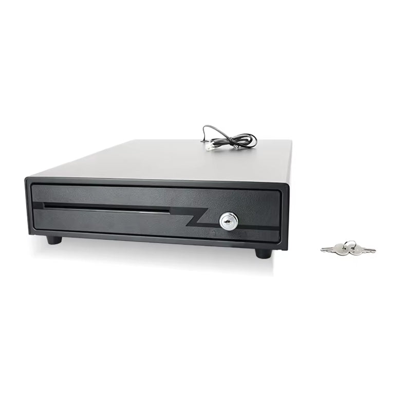 BowLift | Metal Cash Drawer Double Cheque Slots 3 Lock Money Drawer Cash Register Drawer Box Tray Rj11 For Pos System