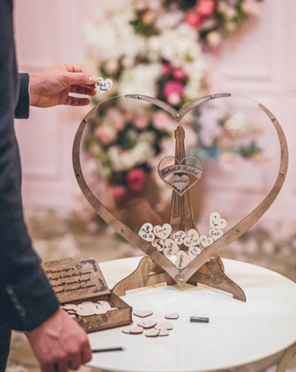 Everlasting Moments heart-shaped guest book Bowlift