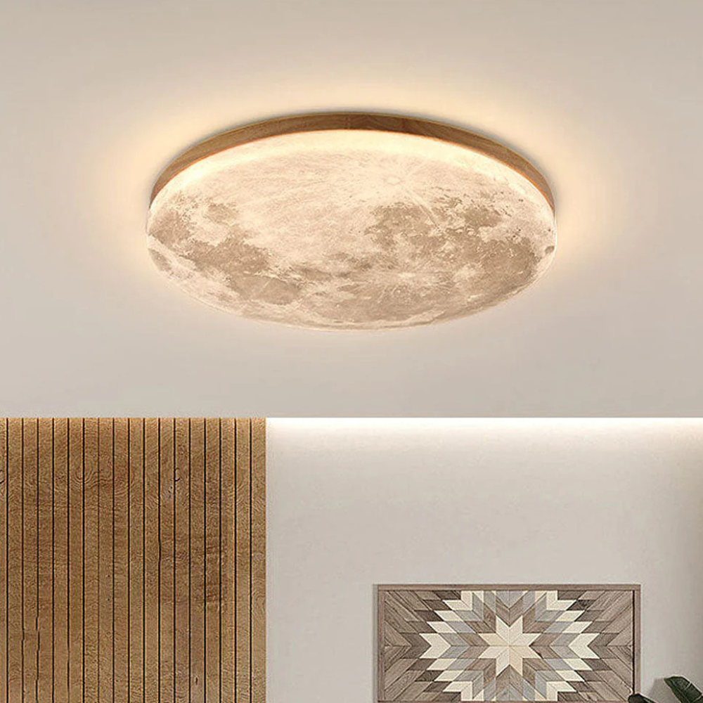 BowLift | Ceiling Light 3D Moon LED Dimmable Metal Bedroom Fixture