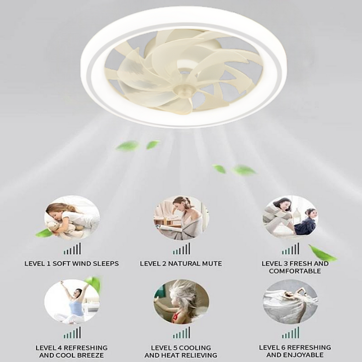 BowLift | Smart Bedroom Ceiling Fan with LED Lights