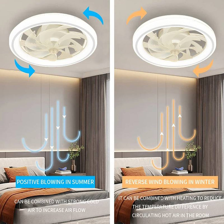BowLift | Smart Bedroom Ceiling Fan with LED Lights