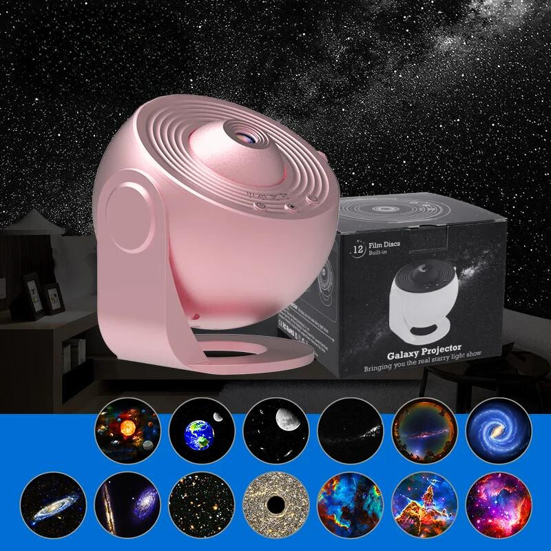 BowLift | CelestialGlow 12-in-1 HD Star Projector Lamp With Rotation