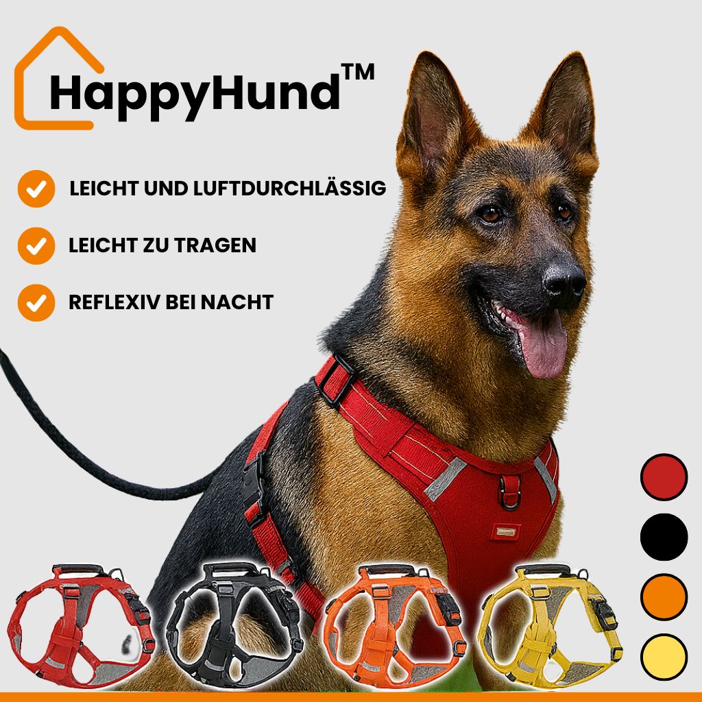 HappyHund Safety Harness Reflective | Bowlift