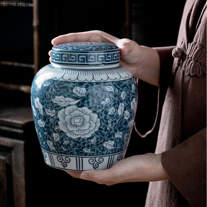 BowLift | Ceramic airtight container tea box tea can moisture-protected storage tank tea container storage bottle tea organizer jar tea cans