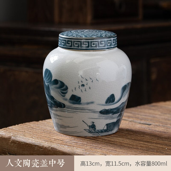BowLift | Ceramic airtight container tea box tea can moisture-protected storage tank tea container storage bottle tea organizer jar tea cans
