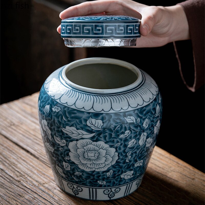 BowLift | Ceramic airtight container tea box tea can moisture-protected storage tank tea container storage bottle tea organizer jar tea cans