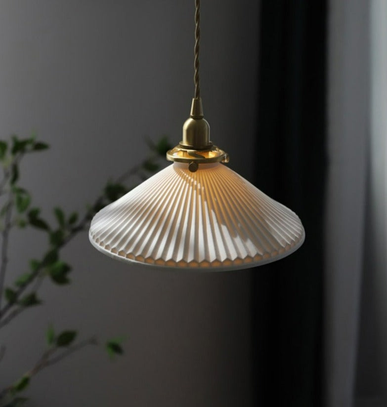White Ceramic Pendant Lamp | Bowlift