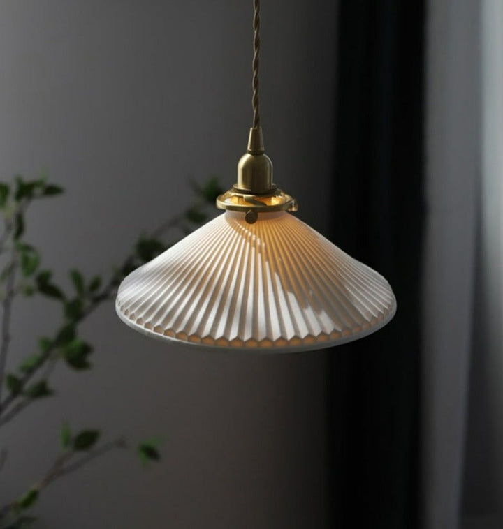 White Ceramic Pendant Lamp | Bowlift