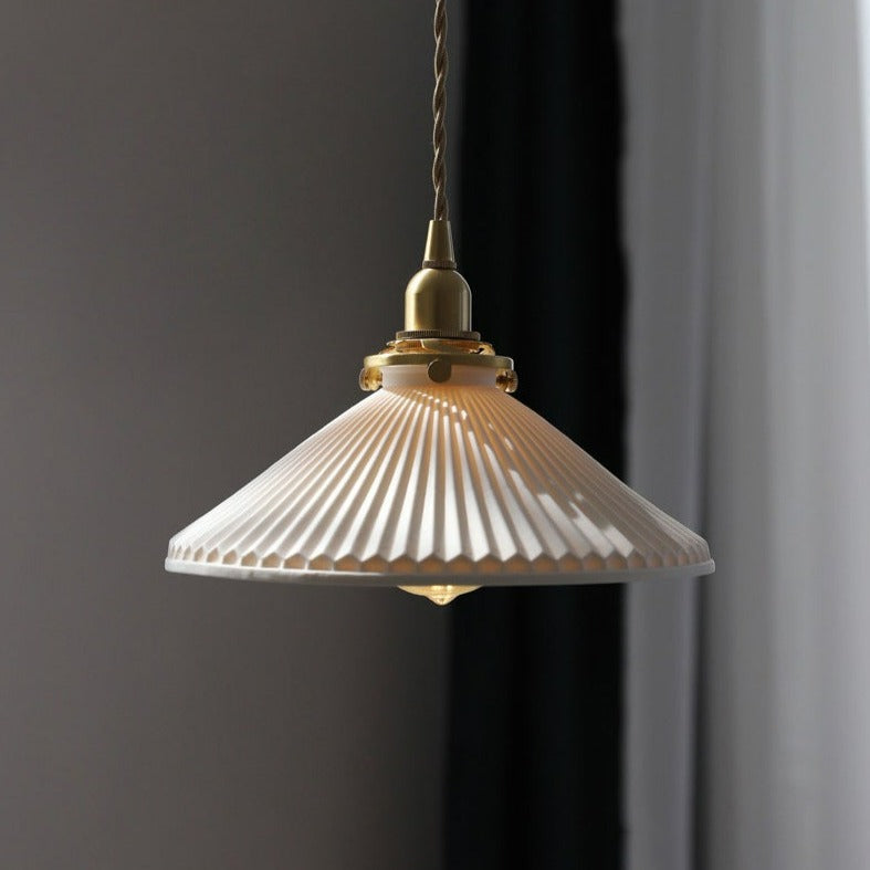White Ceramic Pendant Lamp | Bowlift