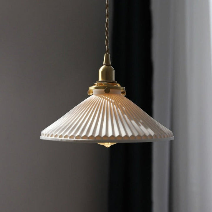 White Ceramic Pendant Lamp | Bowlift