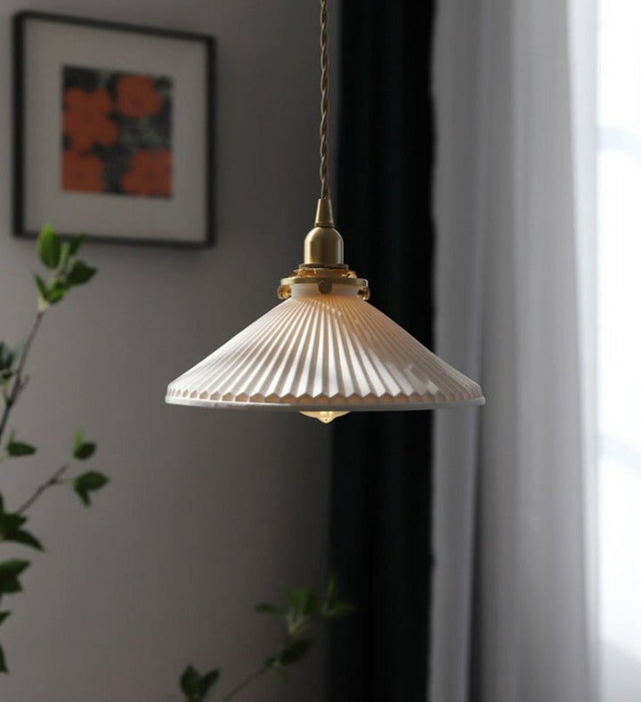 White Ceramic Pendant Lamp | Bowlift