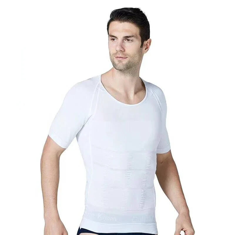 BowLift | Men's Slimming Vest for Ideal Shape, Posture Correction, Belly Control, Compression Shirt for Weight Reduction and Underwear