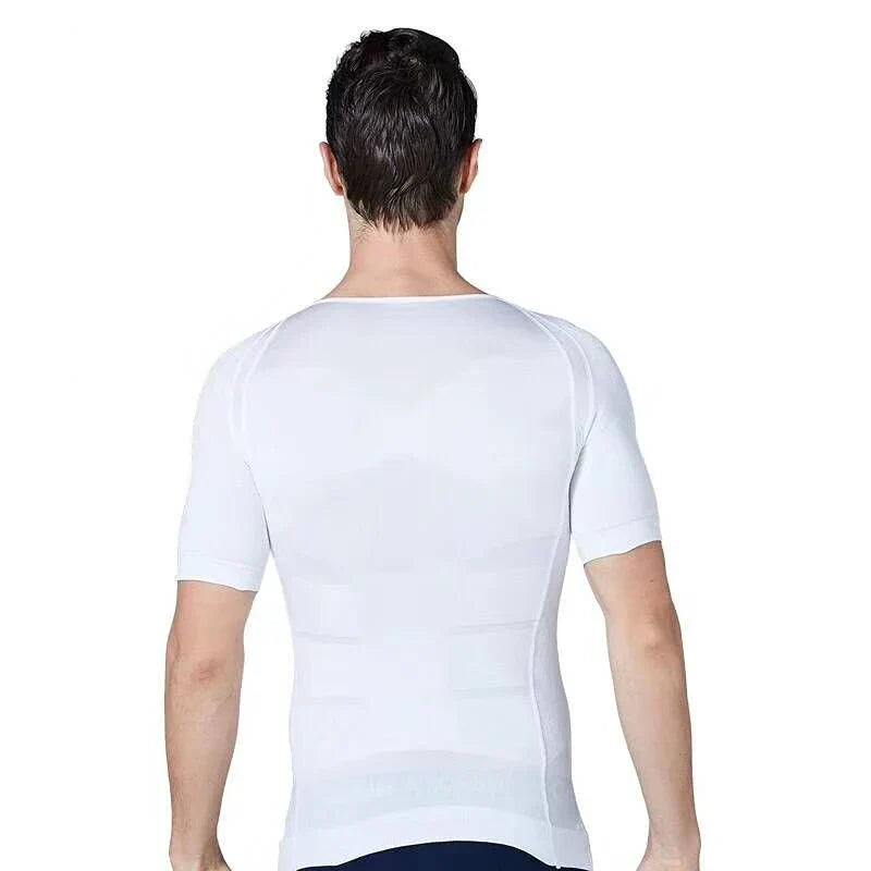 BowLift | Men's Slimming Vest for Ideal Shape, Posture Correction, Belly Control, Compression Shirt for Weight Reduction and Underwear