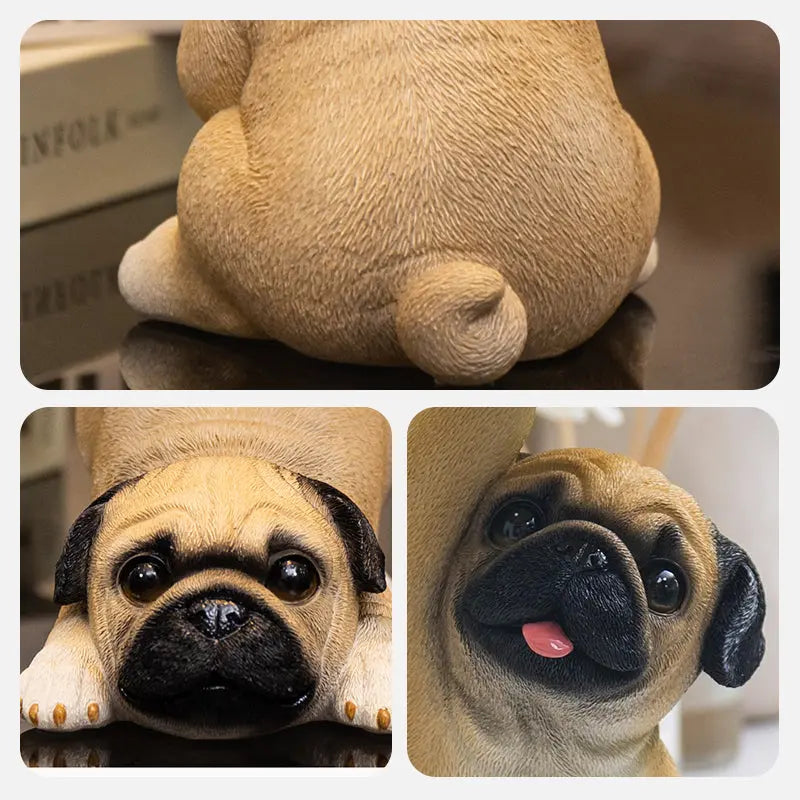 BowLift | Charming Dog Statue made of Resin with Tray for Keys & Small Items
