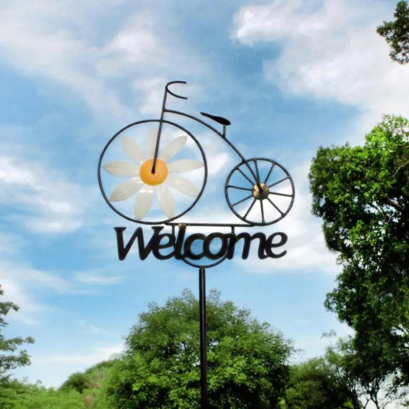 Charming Bicycle Welcome Windmill | Bowlift