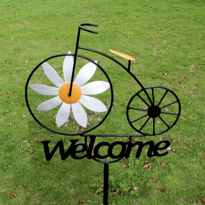 Charming Bicycle Welcome Windmill | Bowlift