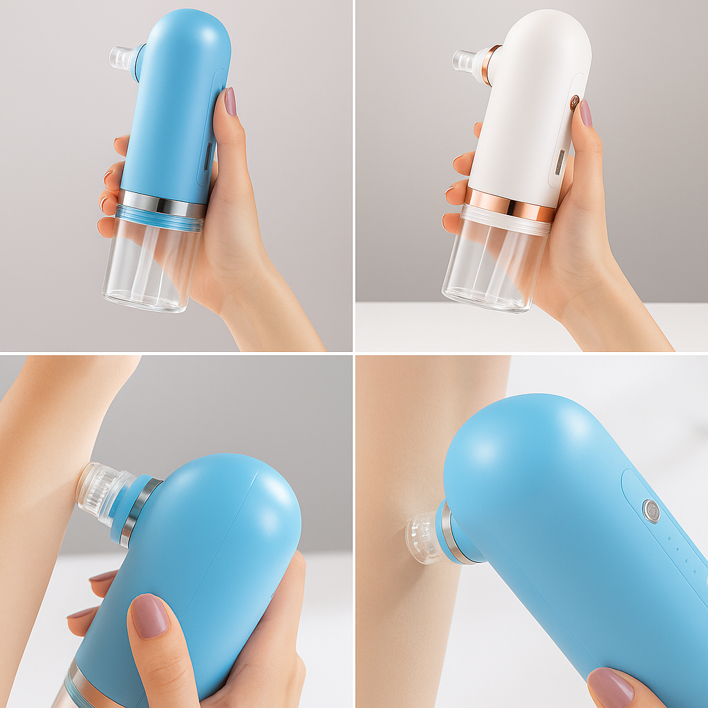 GlowPure | Hydra Dermabrason Device – Deep Pore Cleansing – Gentle Water-Based Exfoliation – At-Home Facial for Sensitive Skin Bowlift