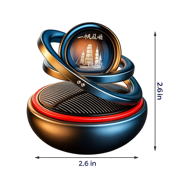 EcoFresh | Solar Car Air Freshener – Odour Elimination – Continuous Fragrance – Stylish Dashboard Design – No Batteries Needed Bowlift