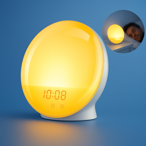 LumiRise | Sunrise Alarm Clock – Natural Wake-Up Light – Ambient Lighting – Ideal for Dark Mornings Bowlift