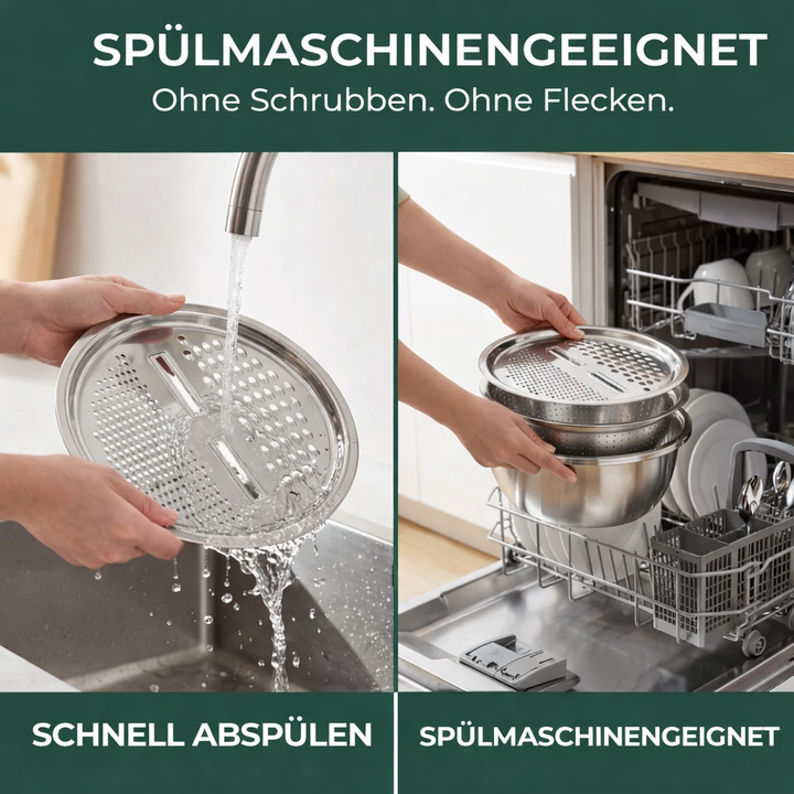 3-in-1 Mixing Bowl Set Stainless Steel with Grater and Sieve | Bowlift