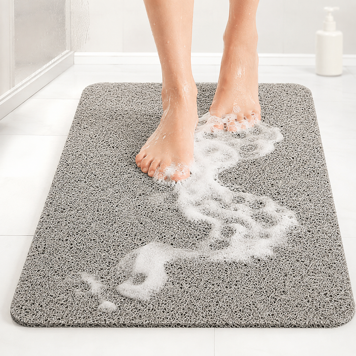 Ultra-absorbent quick-dry textured shower mat with non-slip backing Bowlift