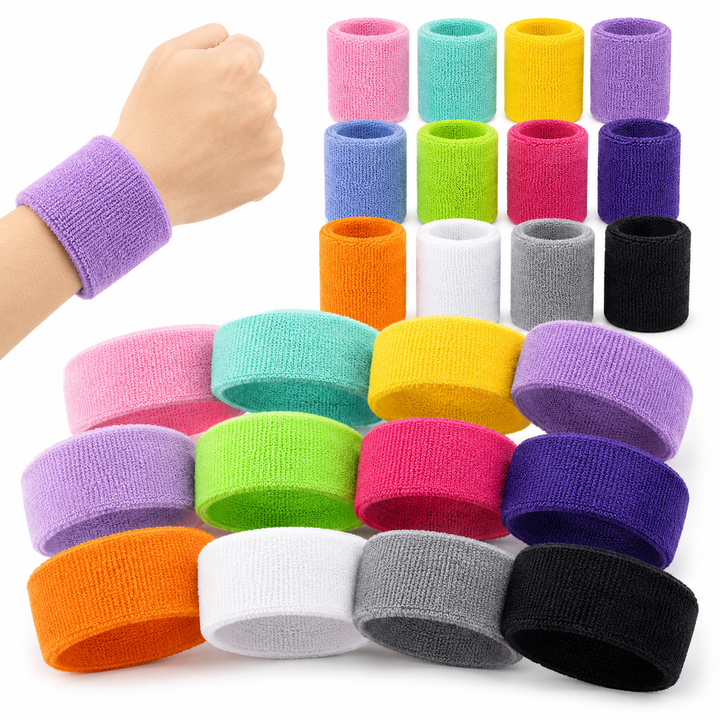 Sports Terry Sweatband Set for Head and Wrists Bowlift
