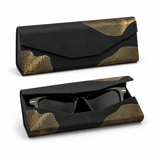 Magnetic Hard Sunglasses Case with Wave Line Pattern Bowlift