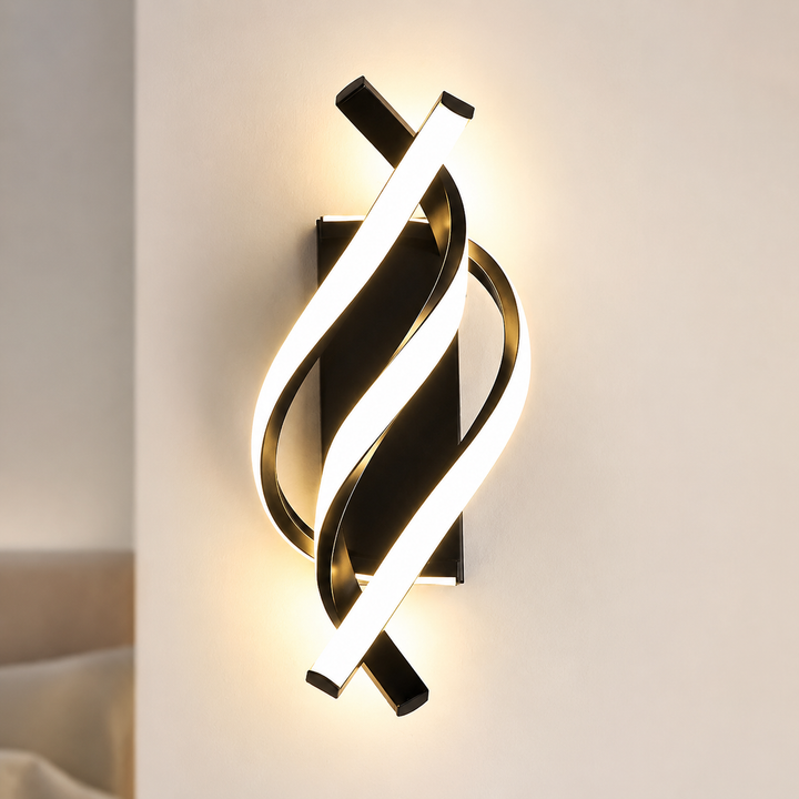Contemporary Infinity LED Wall Sconce with Integrated Dimmable Acrylic Loop Bowlift