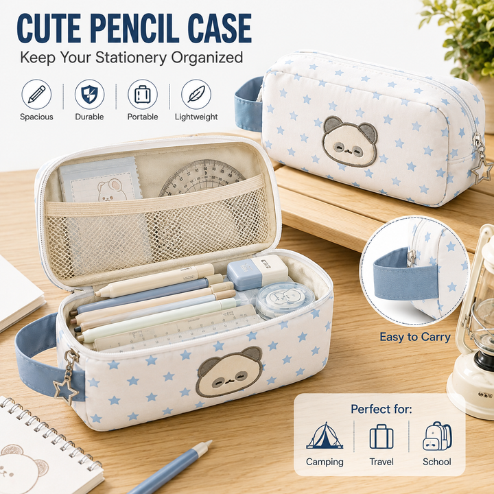 Star Patterned Pencil Case Bowlift