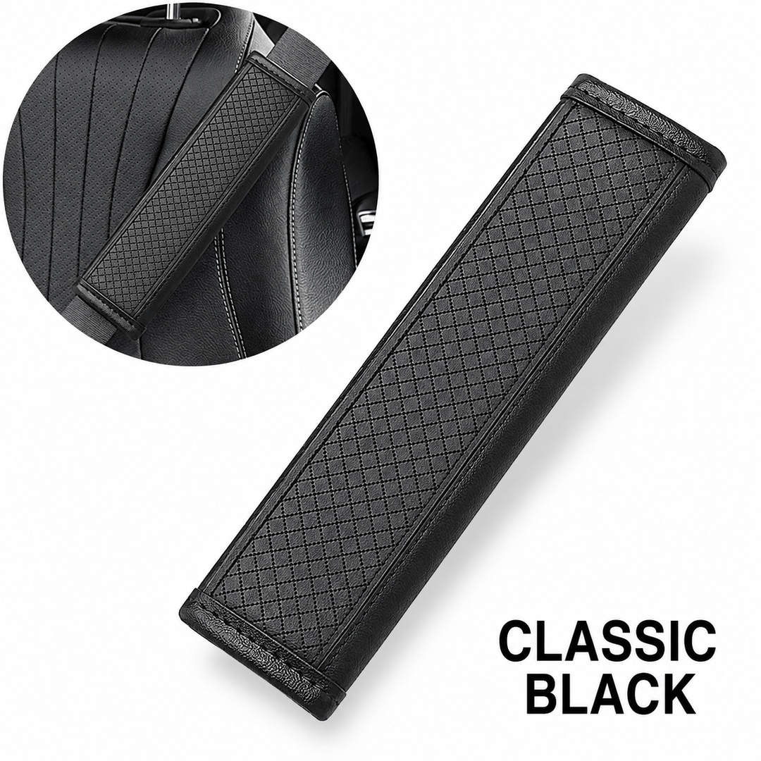 Padded Anti-Slip Quilted Seat Belt Shoulder Cushion with Reinforced Stitching Bowlift