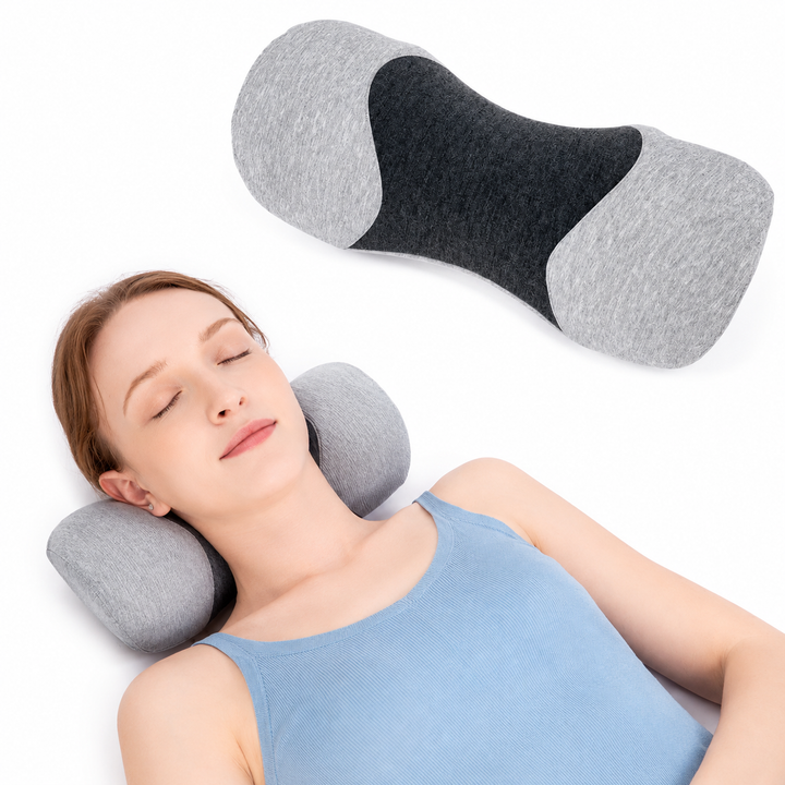 Contoured memory foam cervical neck support pillow Bowlift