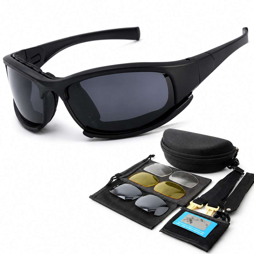 Interchangeable ballistic style protective goggles Bowlift