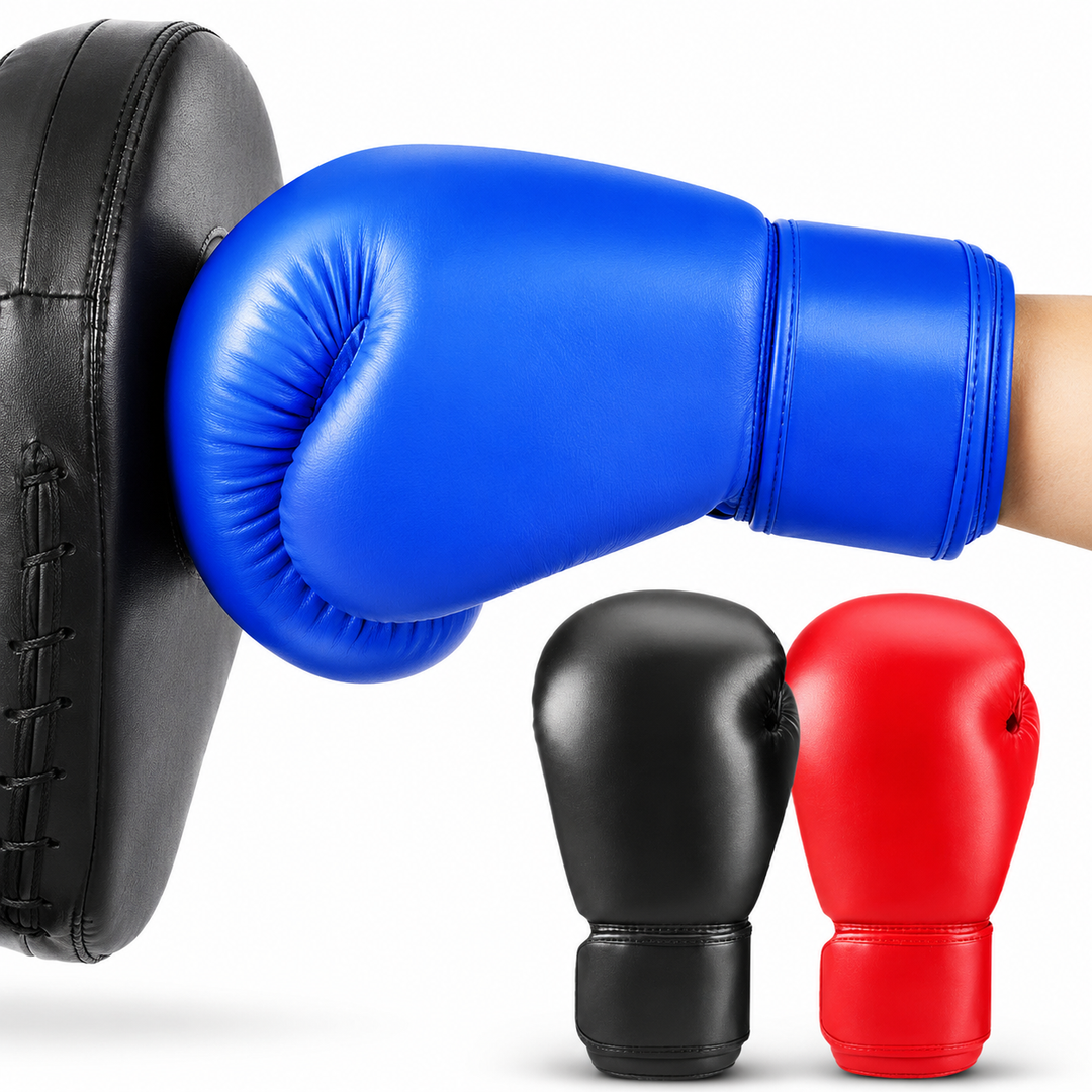 Professional padded boxing gloves with reinforced wrist support and shock absorbing foam Bowlift