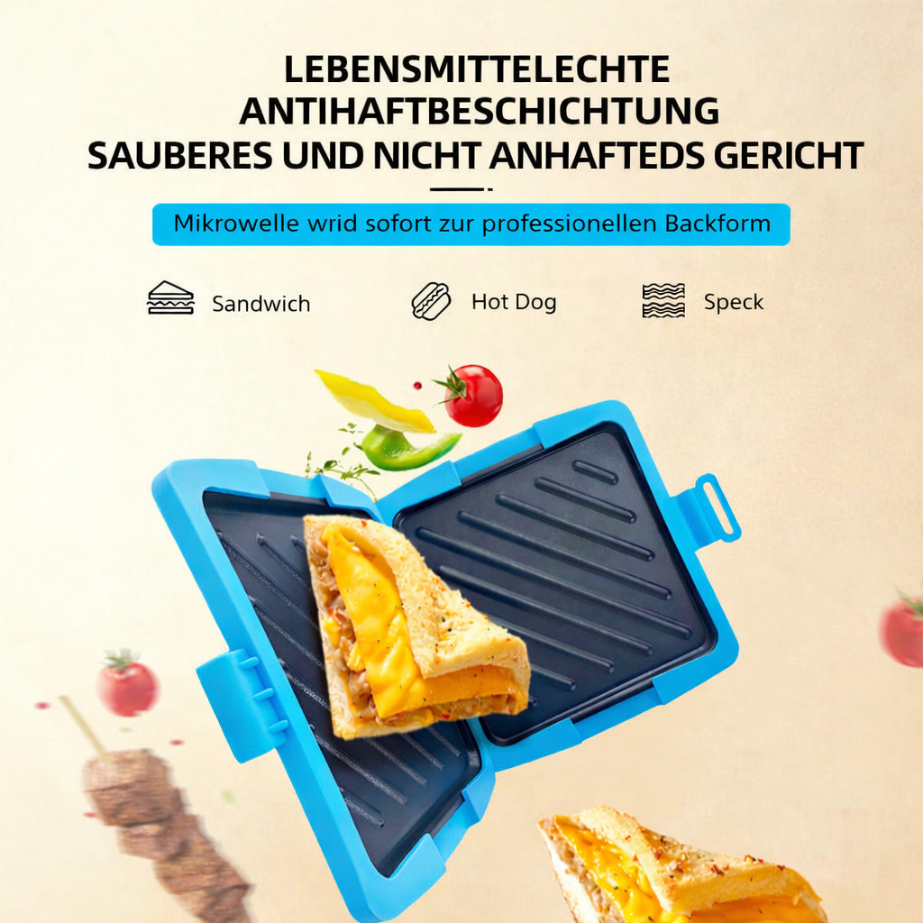 CrunchMate™ Sandwich Maker for Microwave & Oven | Bowlift