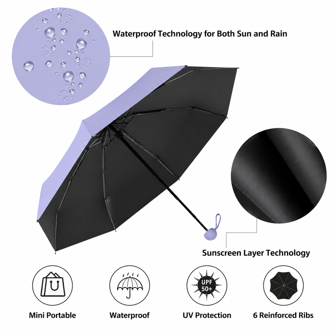 Capsule pocket umbrella with UV protection UPF50+ | Bowlift