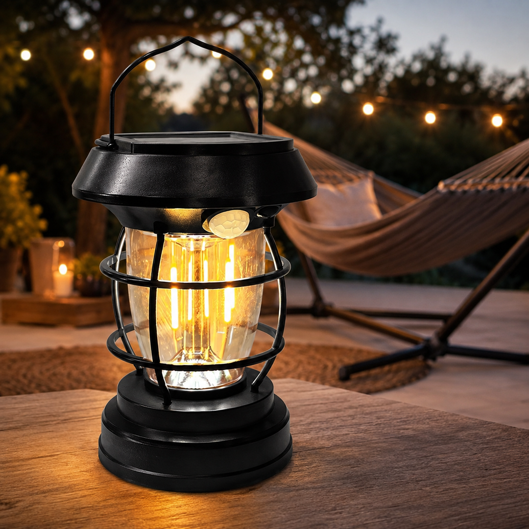 Solar-Powered Rechargeable LED Mosquito Zapper Lantern Bowlift