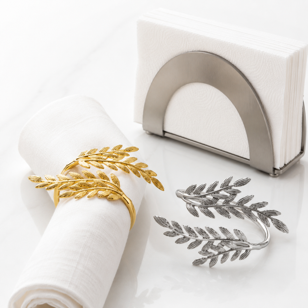Gold-Plated Olive Branch Wrap Ring Bowlift