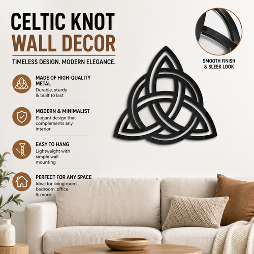 Laser-Cut Triquetra Celtic Wall Plaque Bowlift