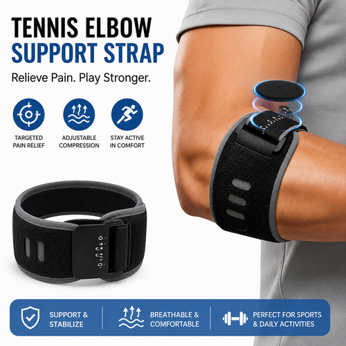 Adjustable Compression Elbow Support Strap with Silicone Pad Bowlift